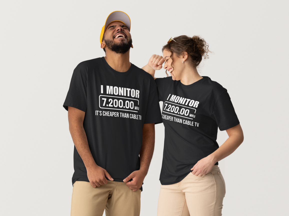 I Monitor 7.200 MHz Ham Radio T-Shirt – Ham Radio DX Shop
