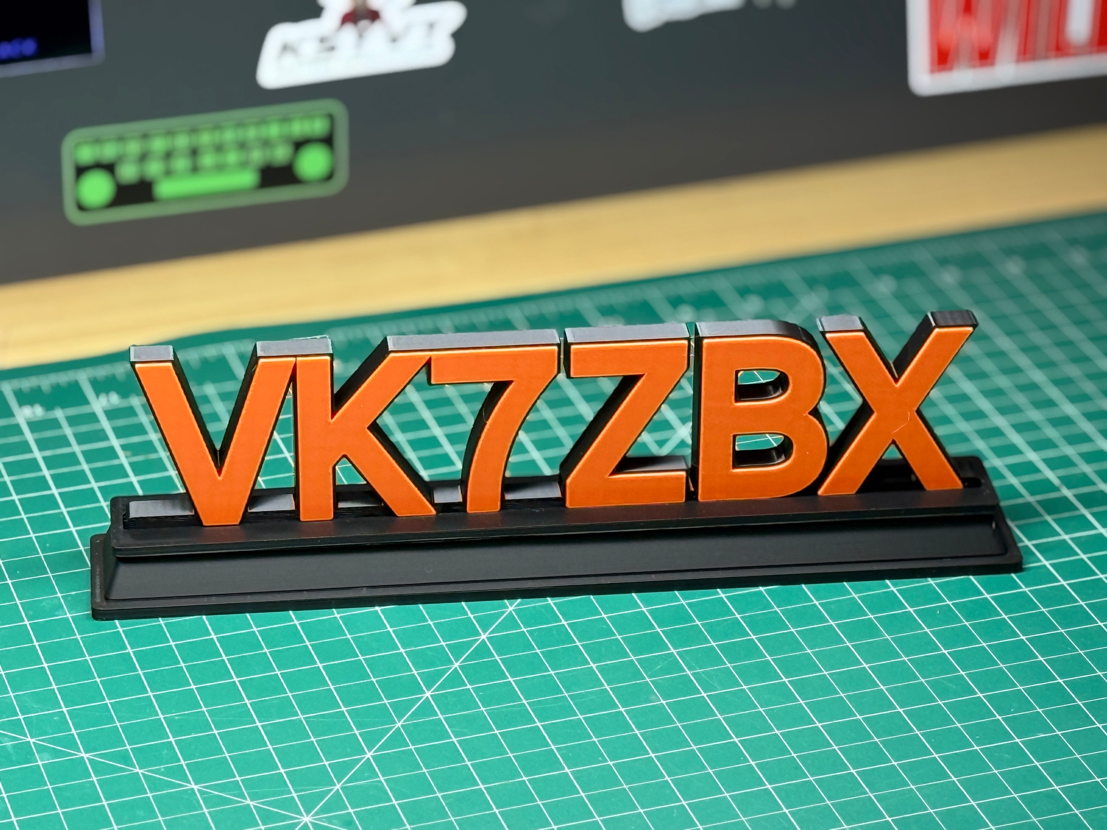 Custom Amateur Radio Callsign Desk Sign