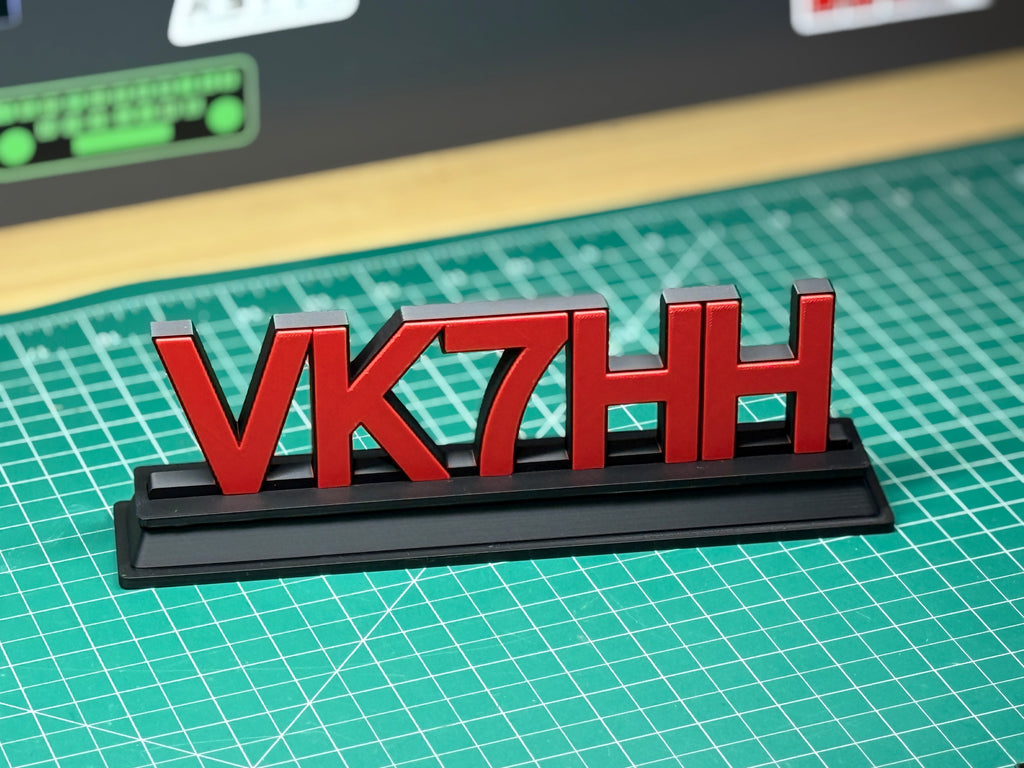 Custom Amateur Radio Callsign Desk Sign