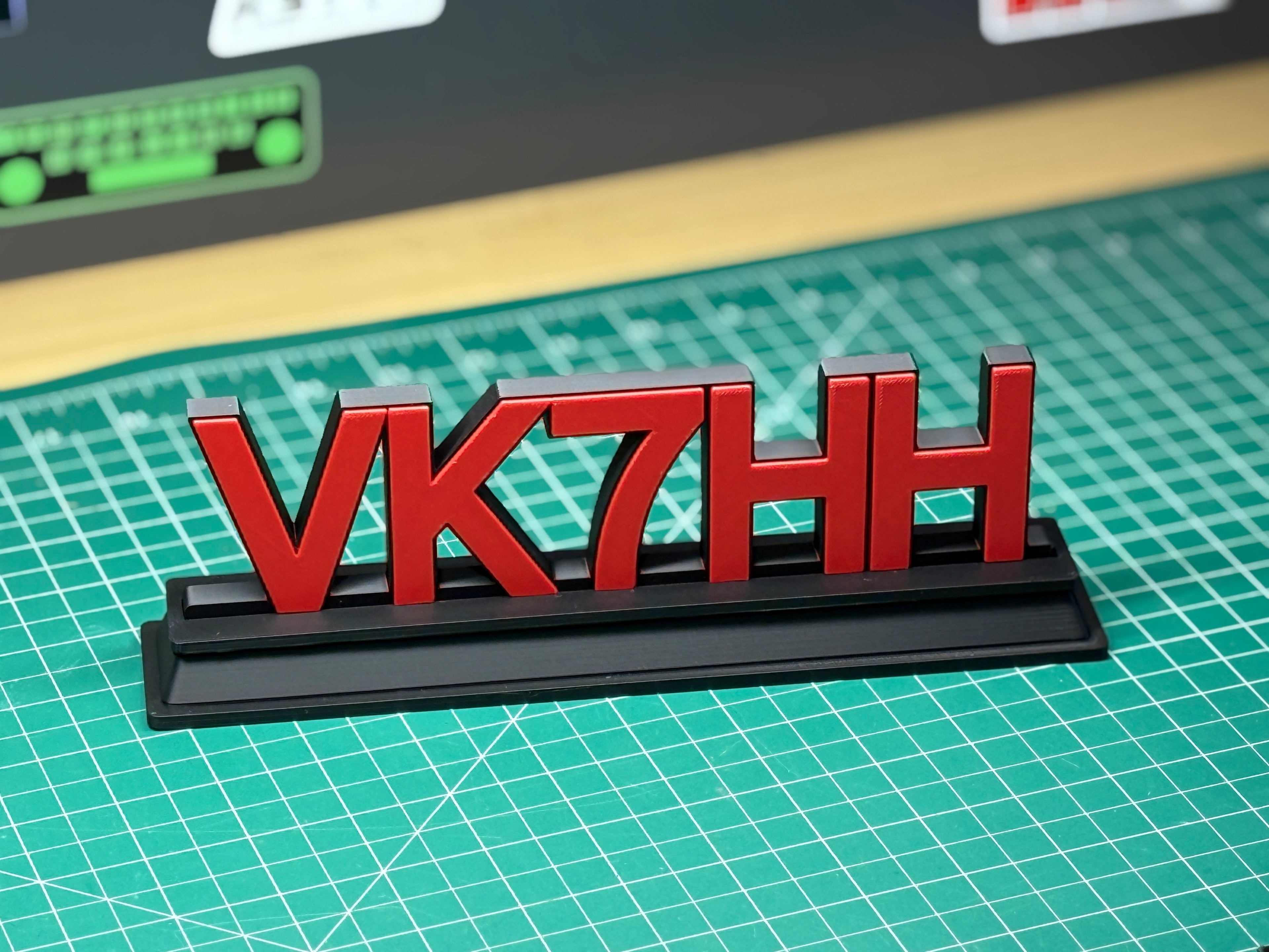 Custom Amateur Radio Callsign Desk Sign